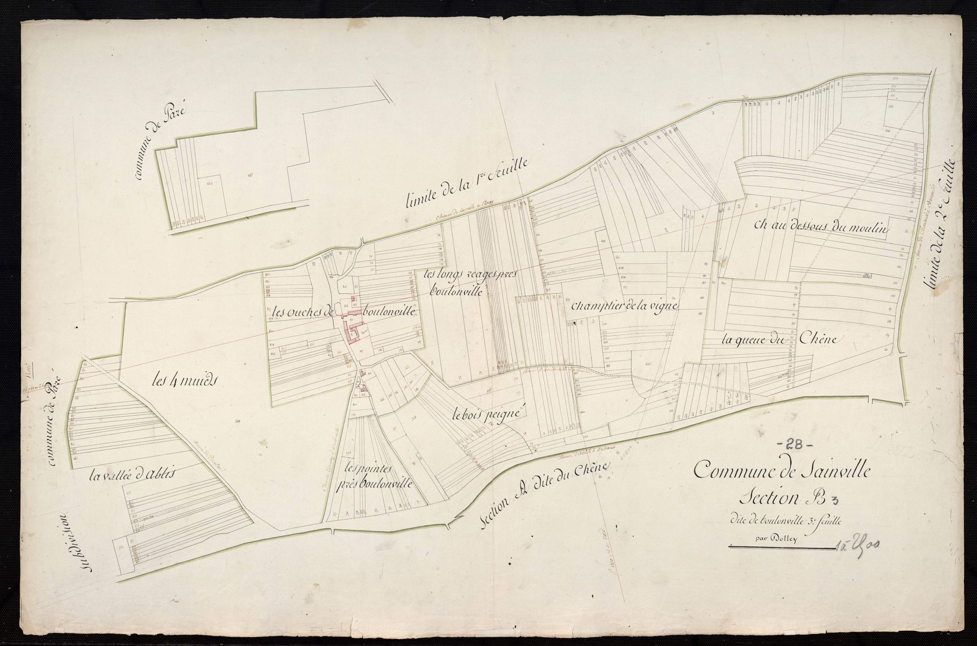 Section B, Boulonville, feuille 3.