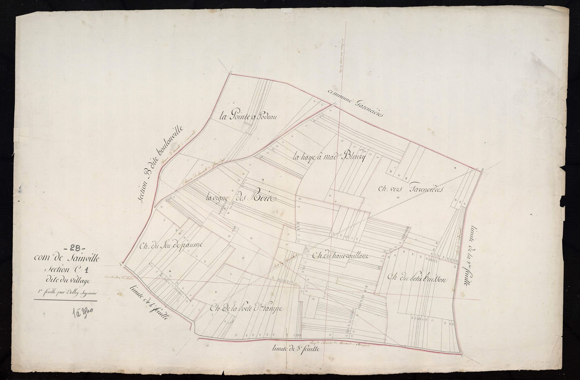 Section C, le Village, feuille 1.