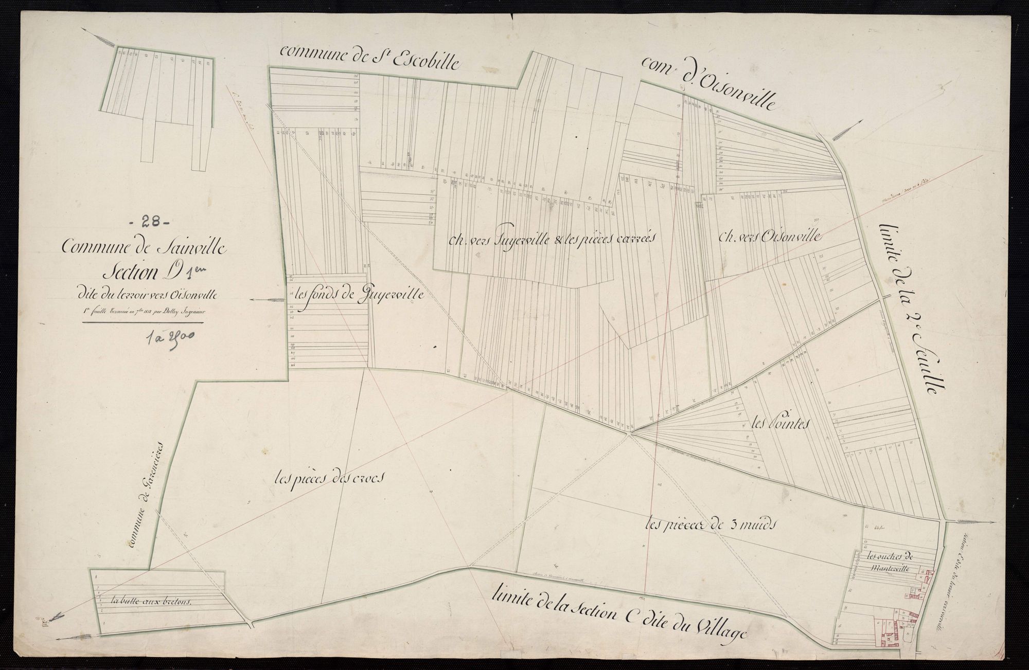 Section D, le Terroir vers Oïsonville, feuille 1.