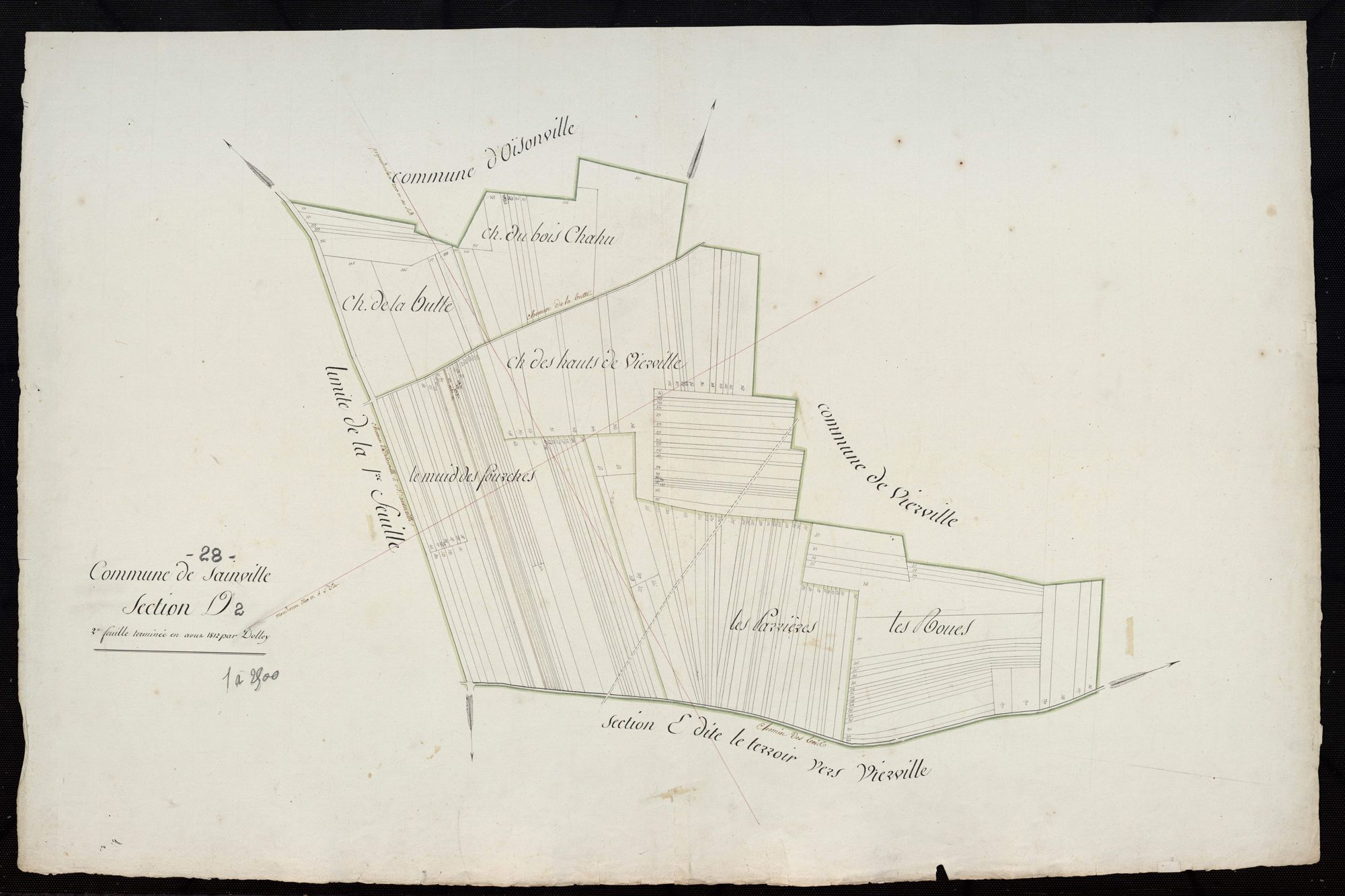 Section D, le Terroir vers Oïsonville, feuille 2.