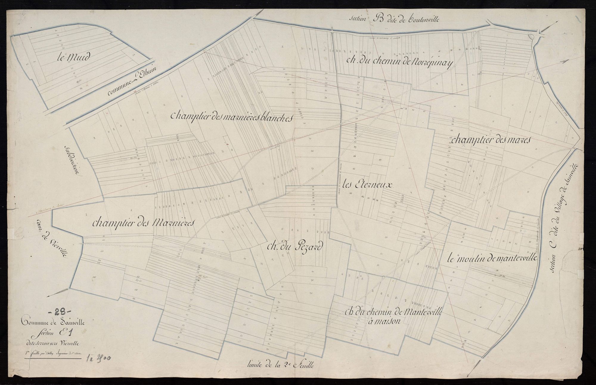 Section E, le Terroir vers Vierville, feuille 1.