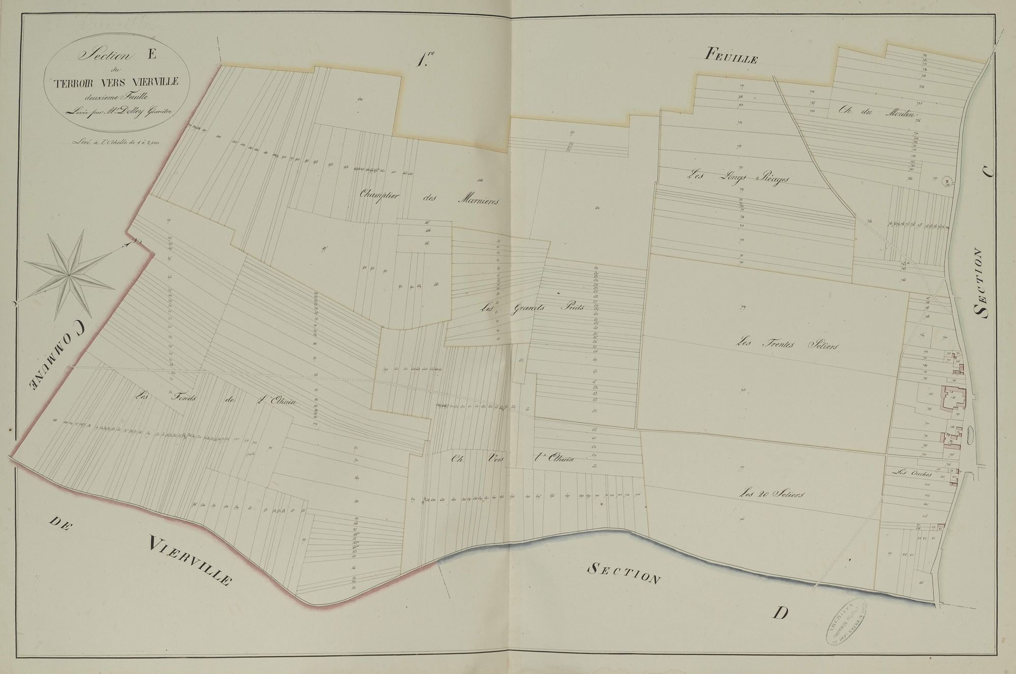 Section E, le Terroir vers Vierville, feuille 2.