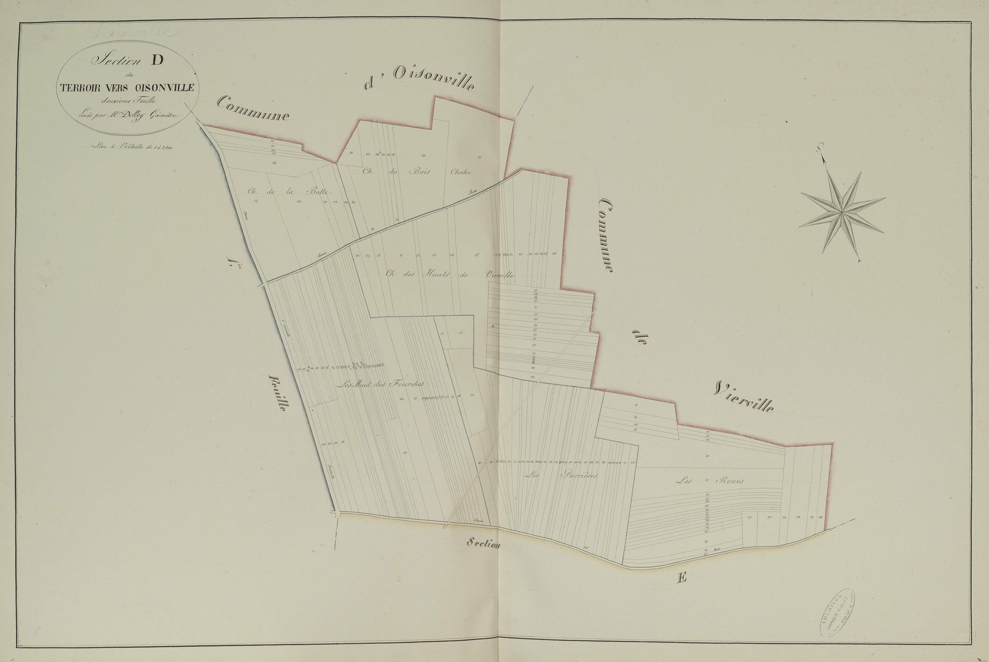 Section D, le Terroir vers Oisonville, feuille 2.