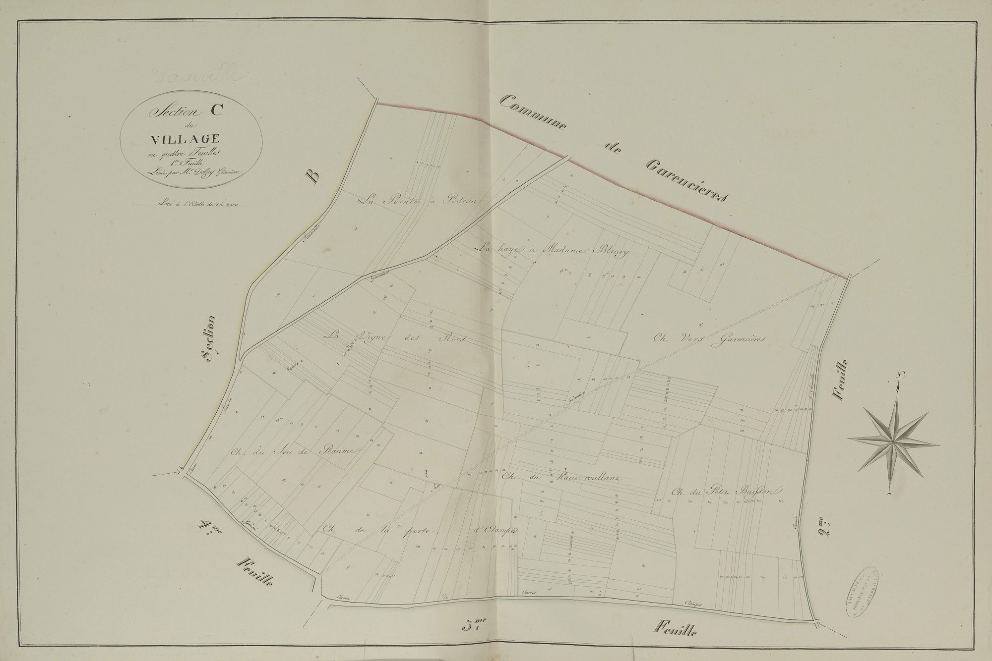 Section C, le Village, feuille 1.