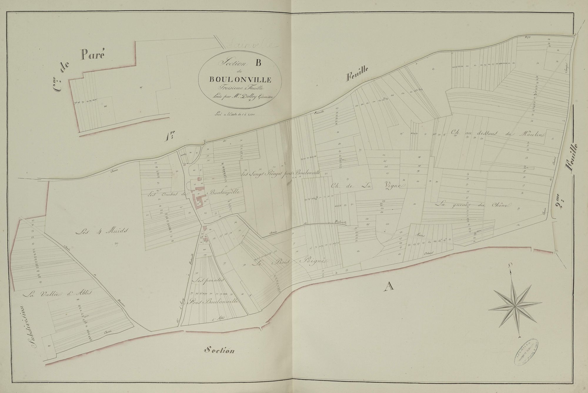 Section B, Boulonville, feuille 3.
