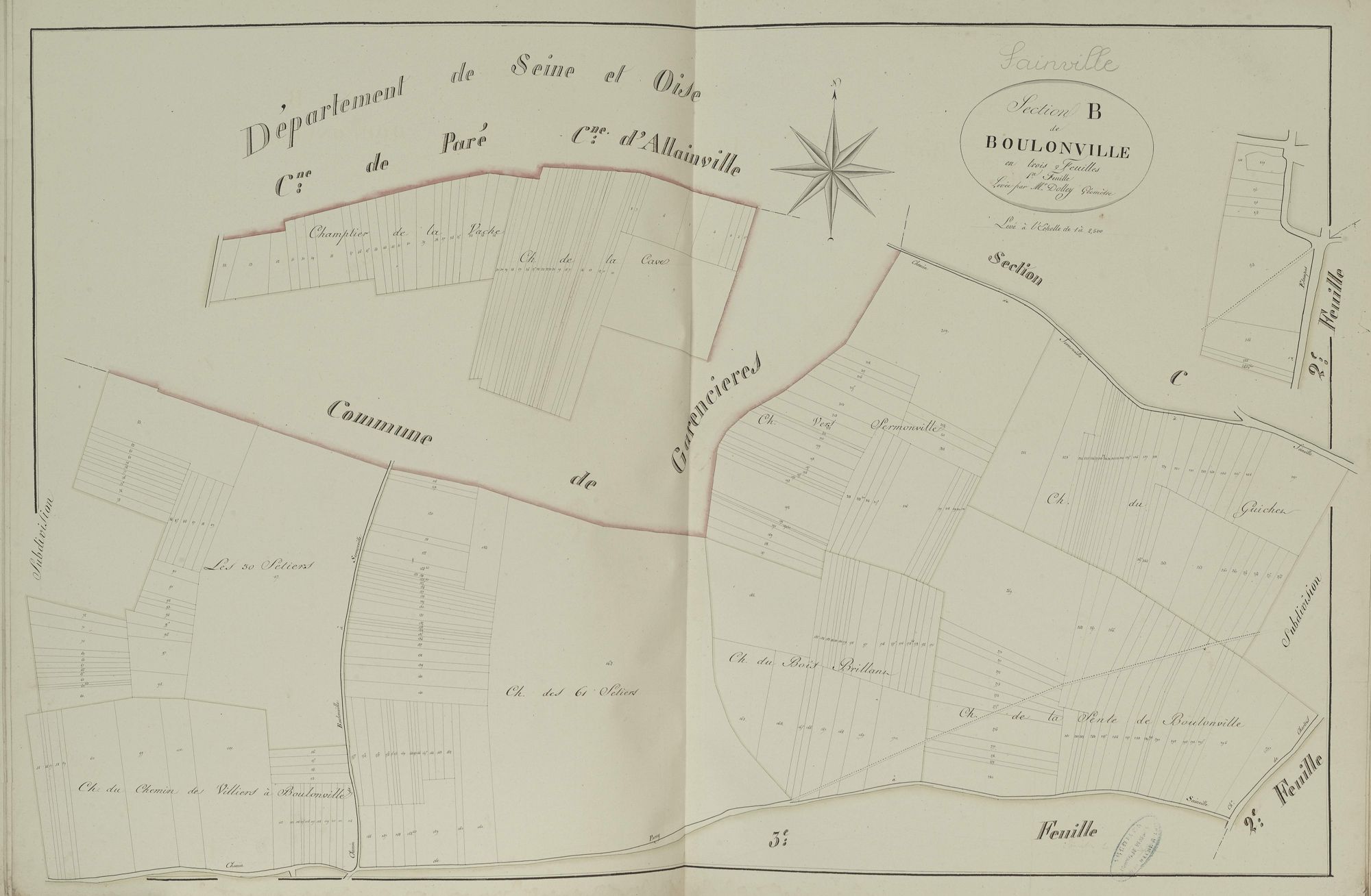 Section B, Boulonville, feuille 1.