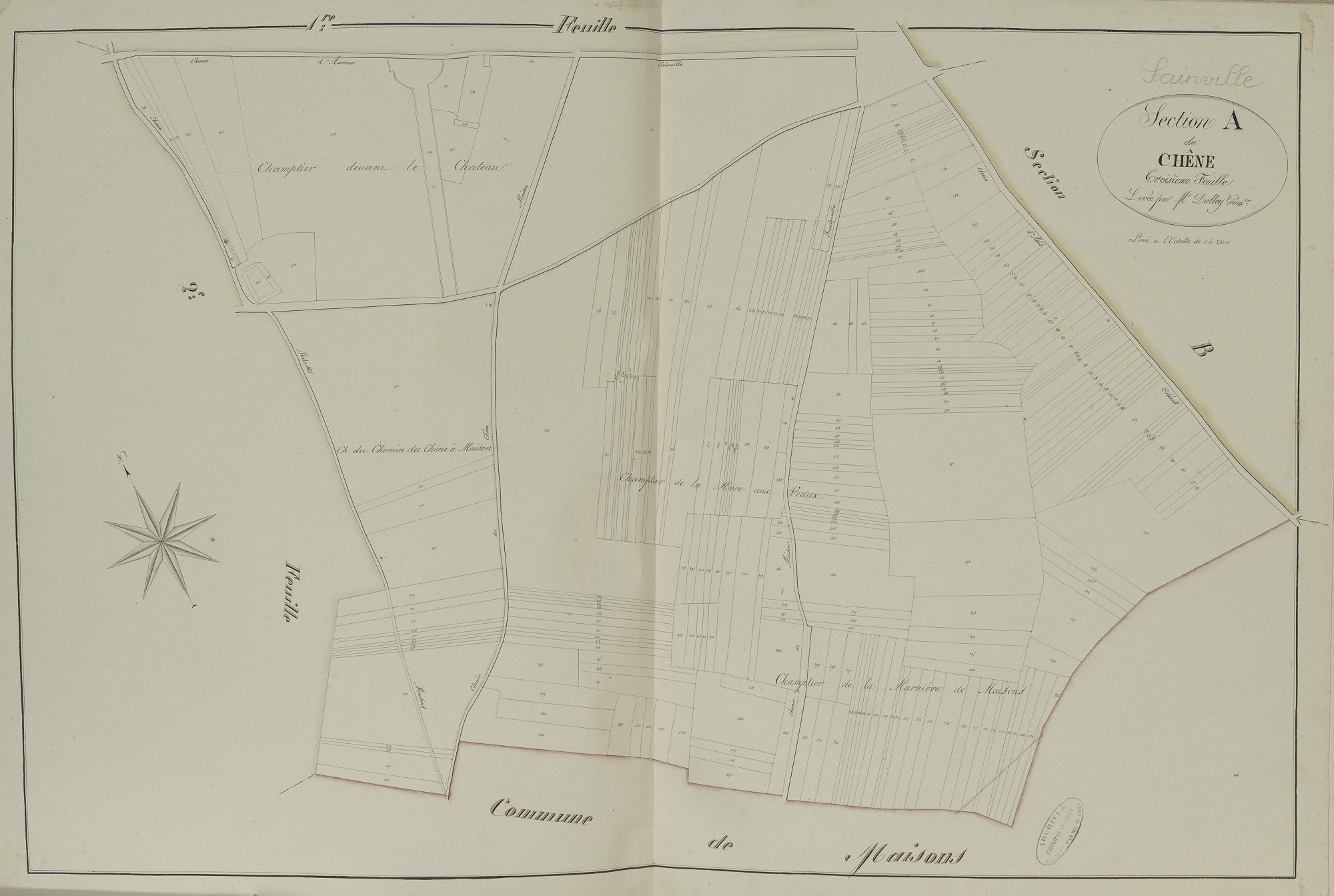 Section A, le Chêne, feuille 3.