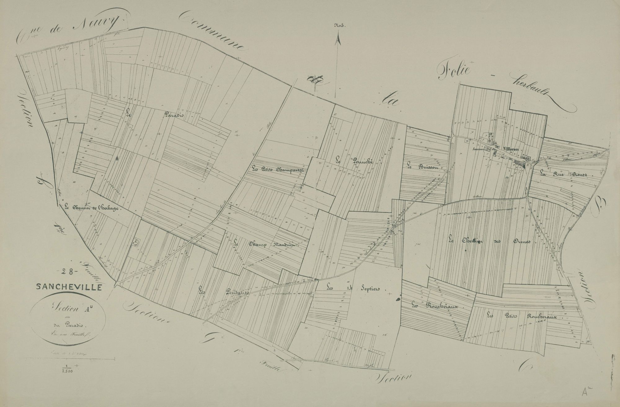 Section A, le Paradis, en une feuille.