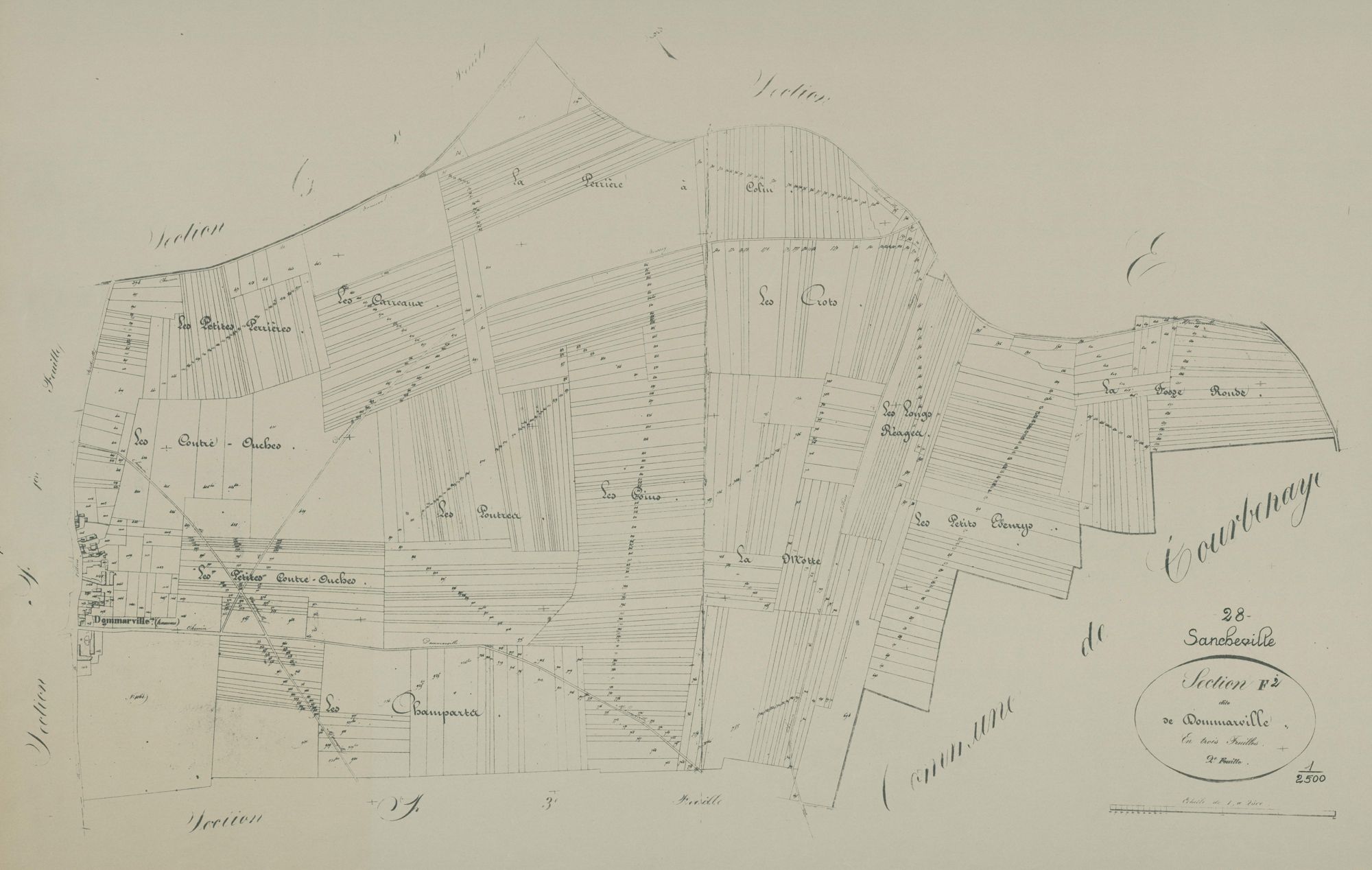 Section F, Dommarville, feuille 2.