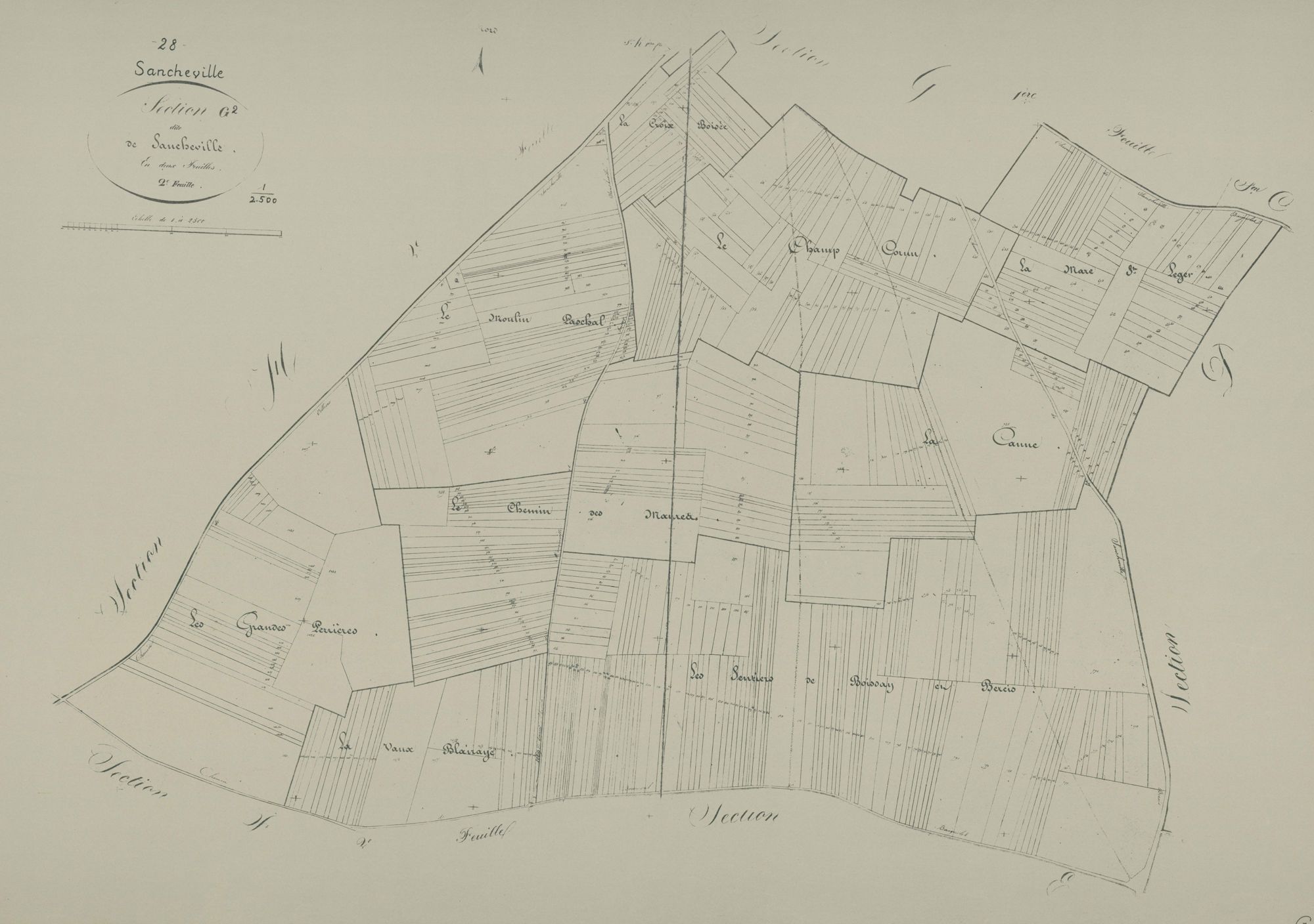 Section G, Sancheville, feuille 2.