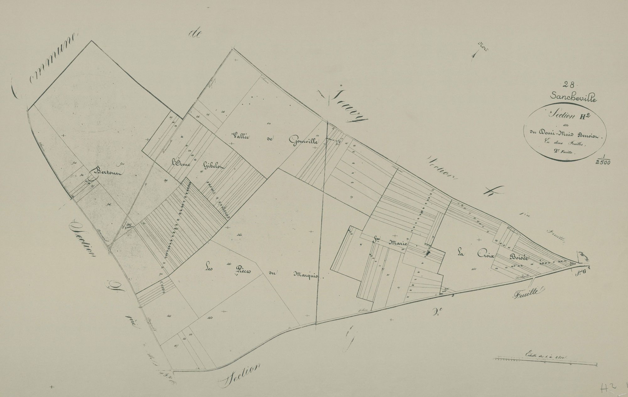 Section H, le Demi-Muid, Benoist, feuille 2.