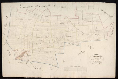 Section B, le Chemin d'Epeautrolles, en une feuille / Terminée sur le terrain par Monsieur Adam, Géomètre.