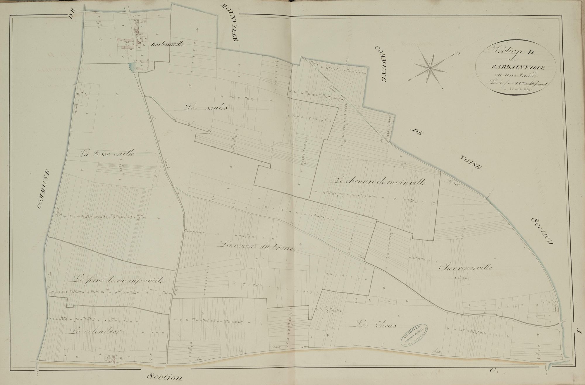 Section D, Barbainville, en une feuille.
