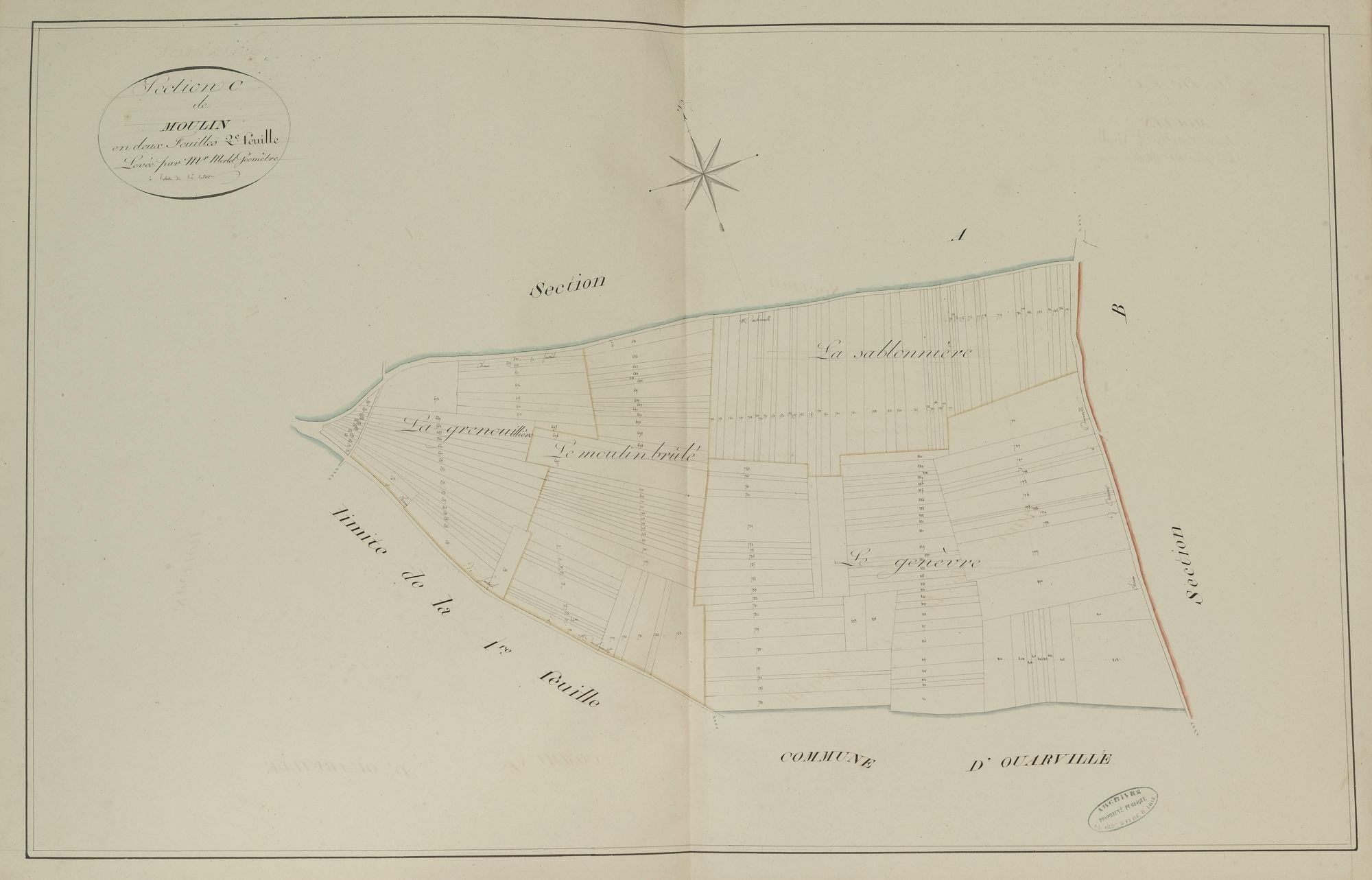 Section C, le Moulin, feuille 2.