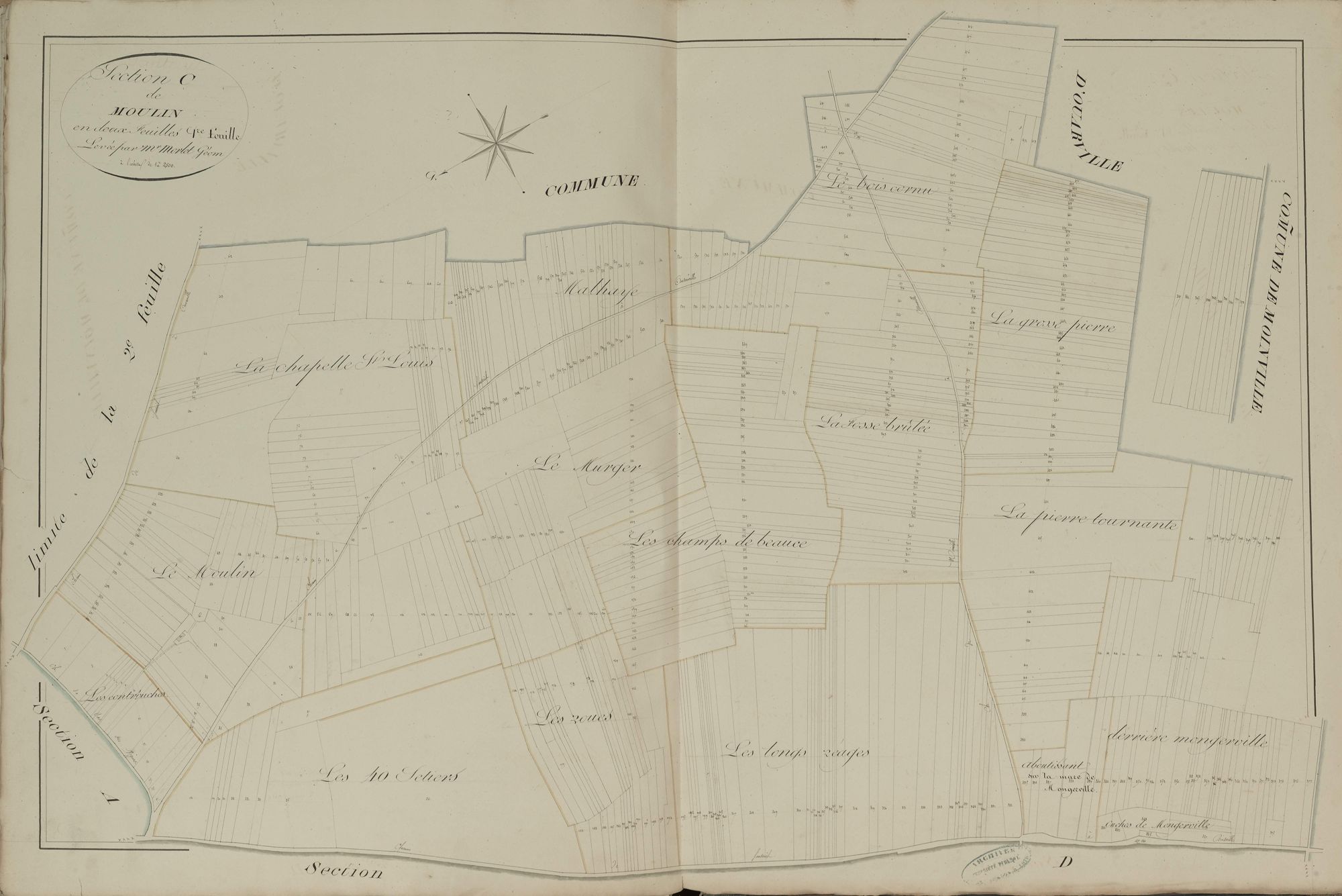 Section C, le Moulin, feuille 1.