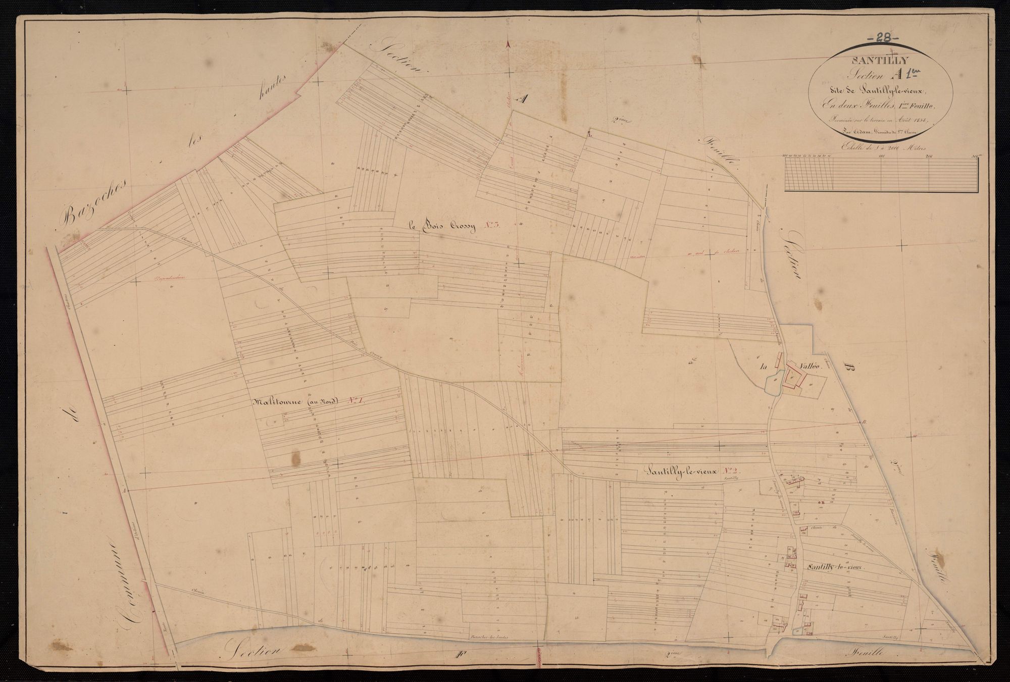 Section A, Santilly-le-Vieux, feuille 1.