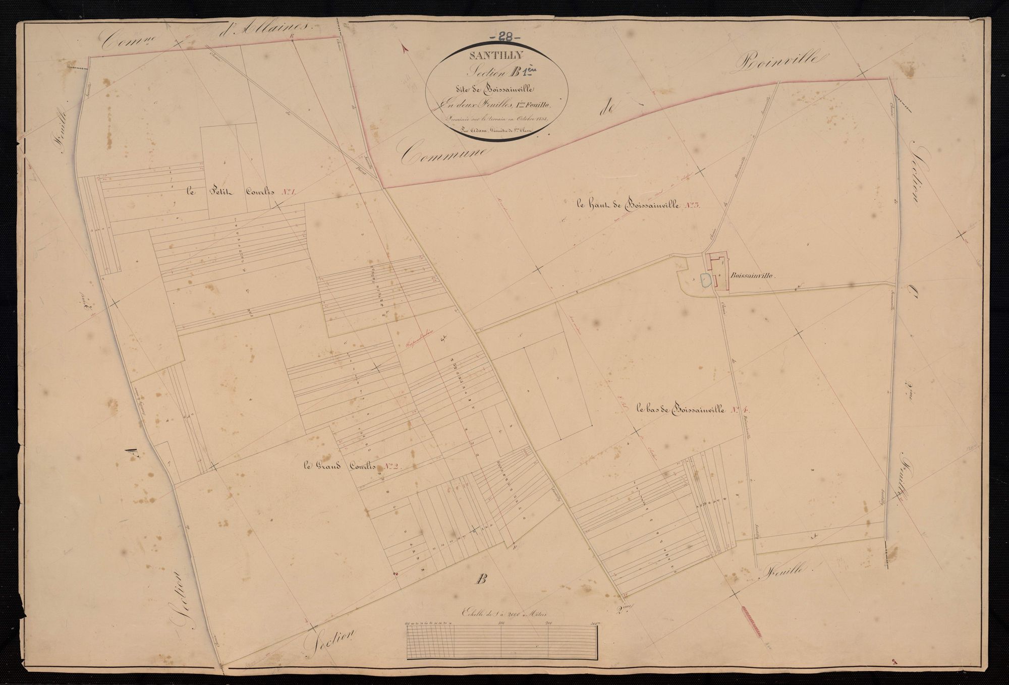 Section B, Boissainville, feuille 1.