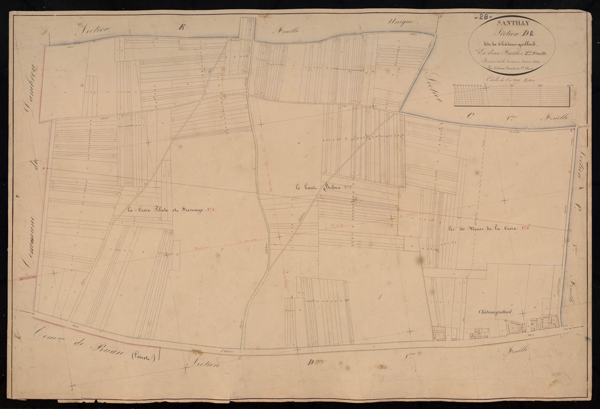Section D, Château-Gaillard, feuille 2.