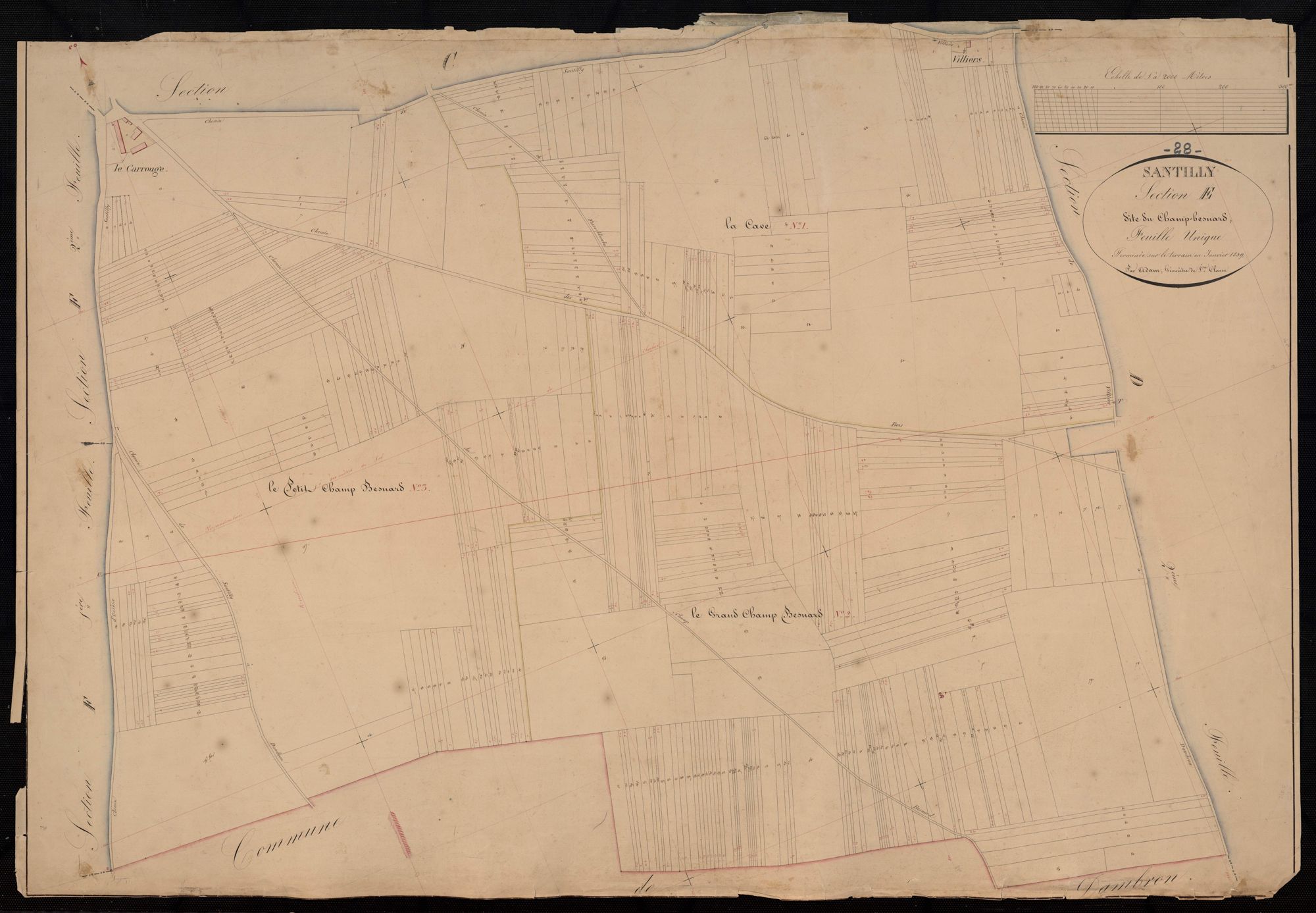 Section E, Le Champ-Besnard, en une feuille.