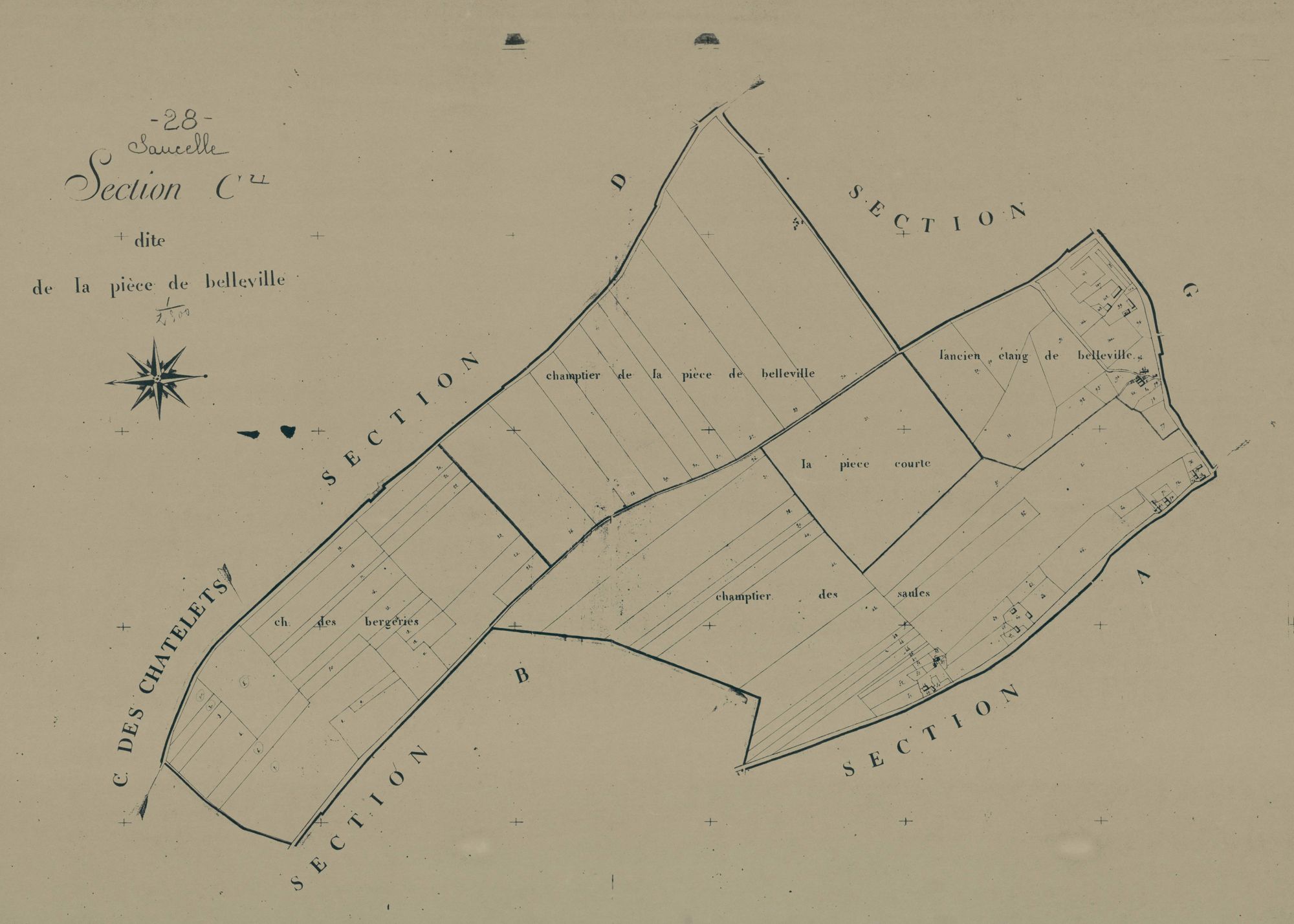 Section C, la Pièce de Belleville, en une feuille.