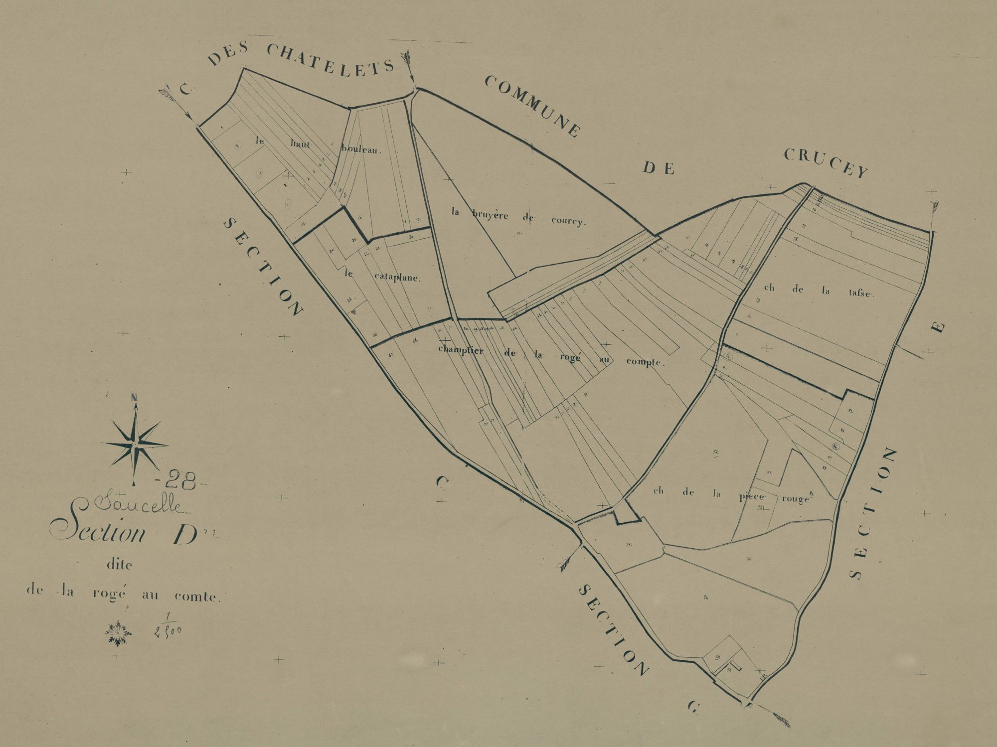 Section D, la Rogé au Comte, en une feuille.