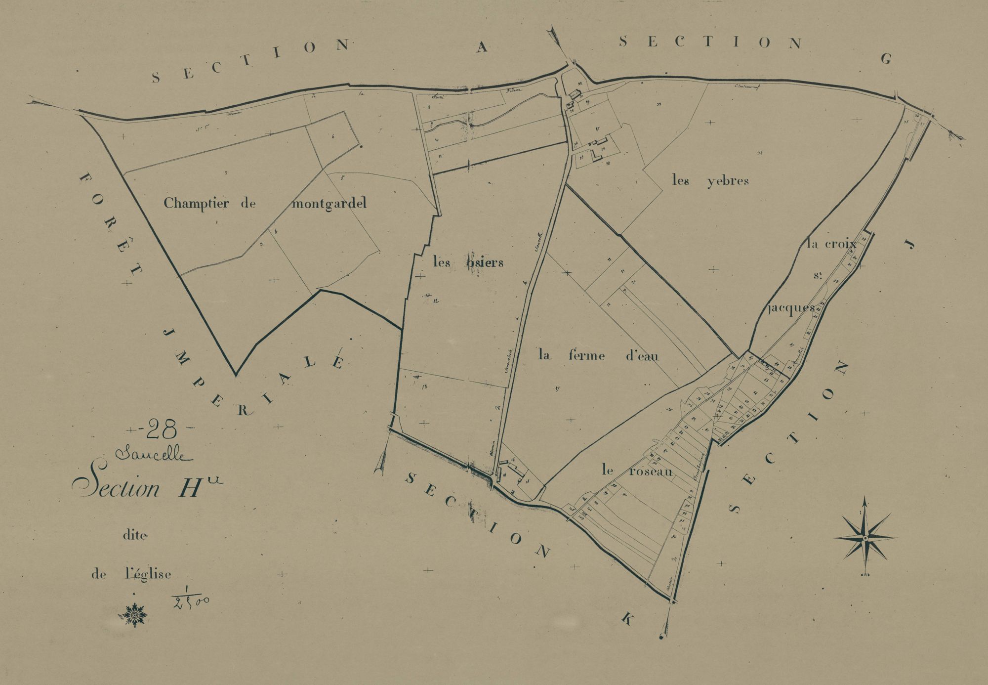 Section H, l'Eglise, en une feuille.