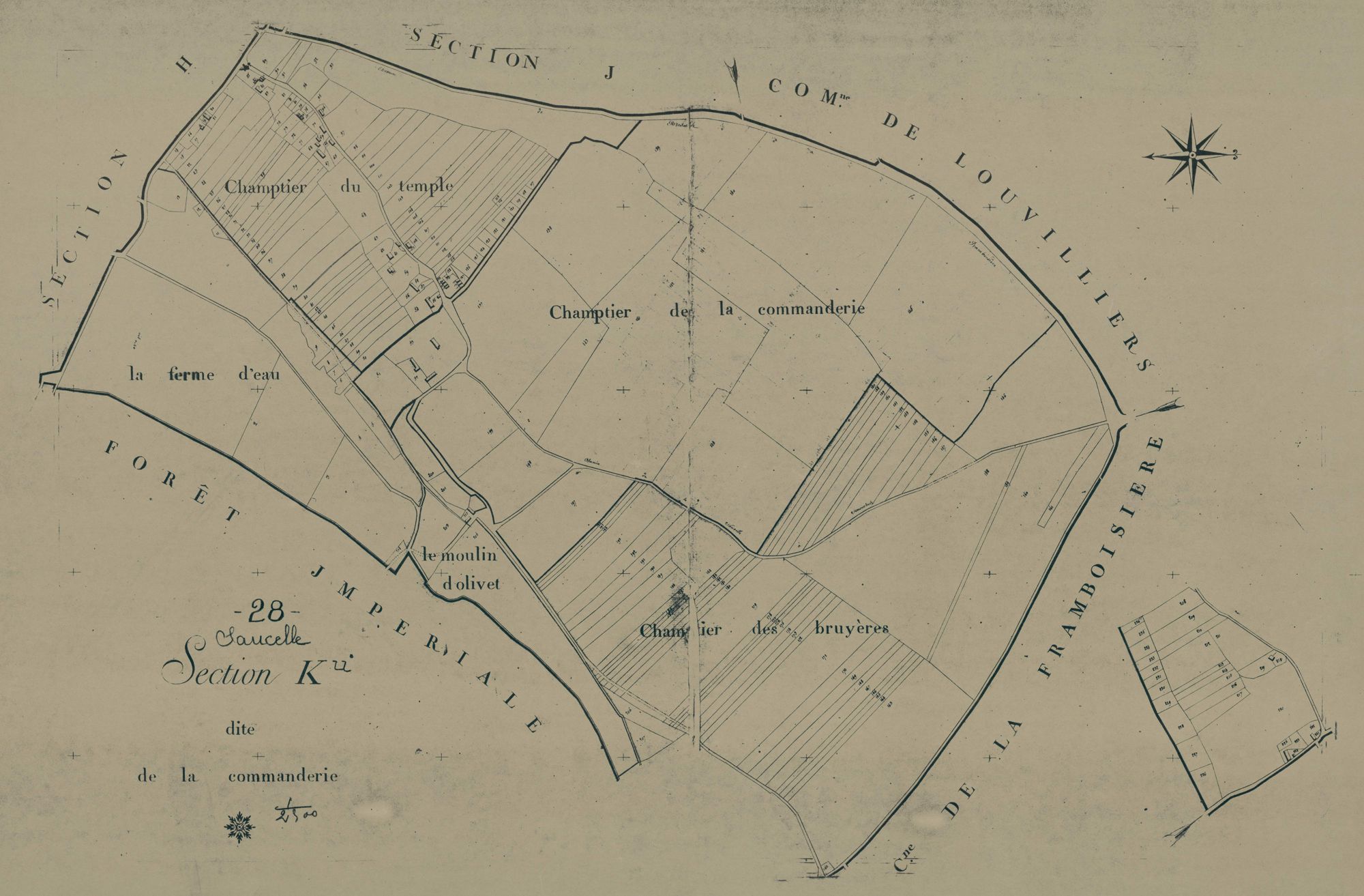 Section K, la Commanderie, en une feuille.