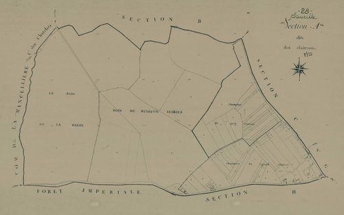 Section A, les Claireaux, en une feuille.