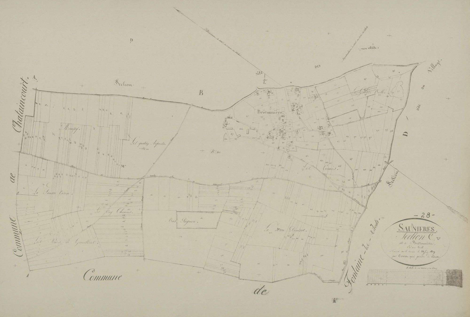 Section C, les Bretonnières, en une feuille.