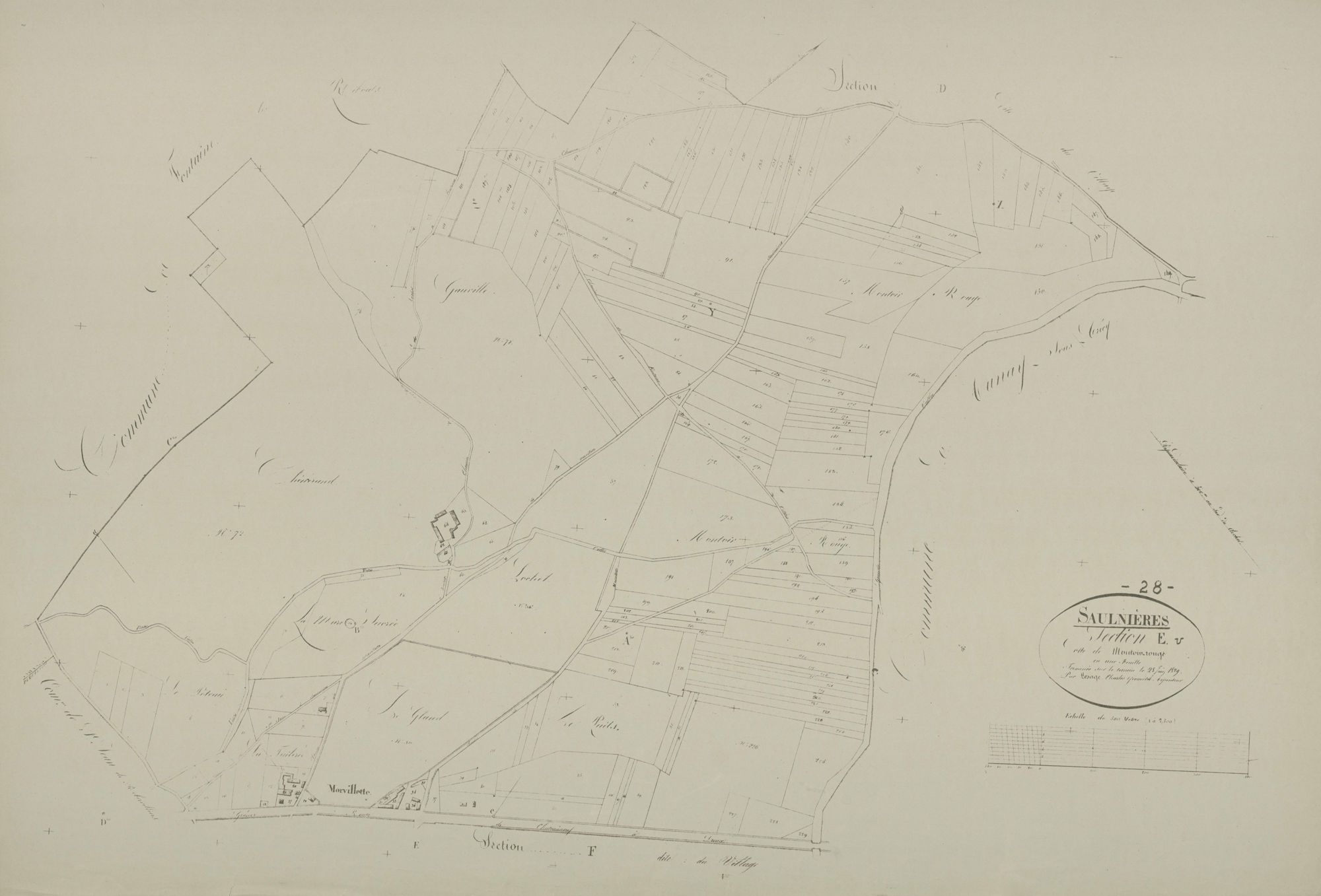 Section E, Moutoir Rouge, en une feuille.