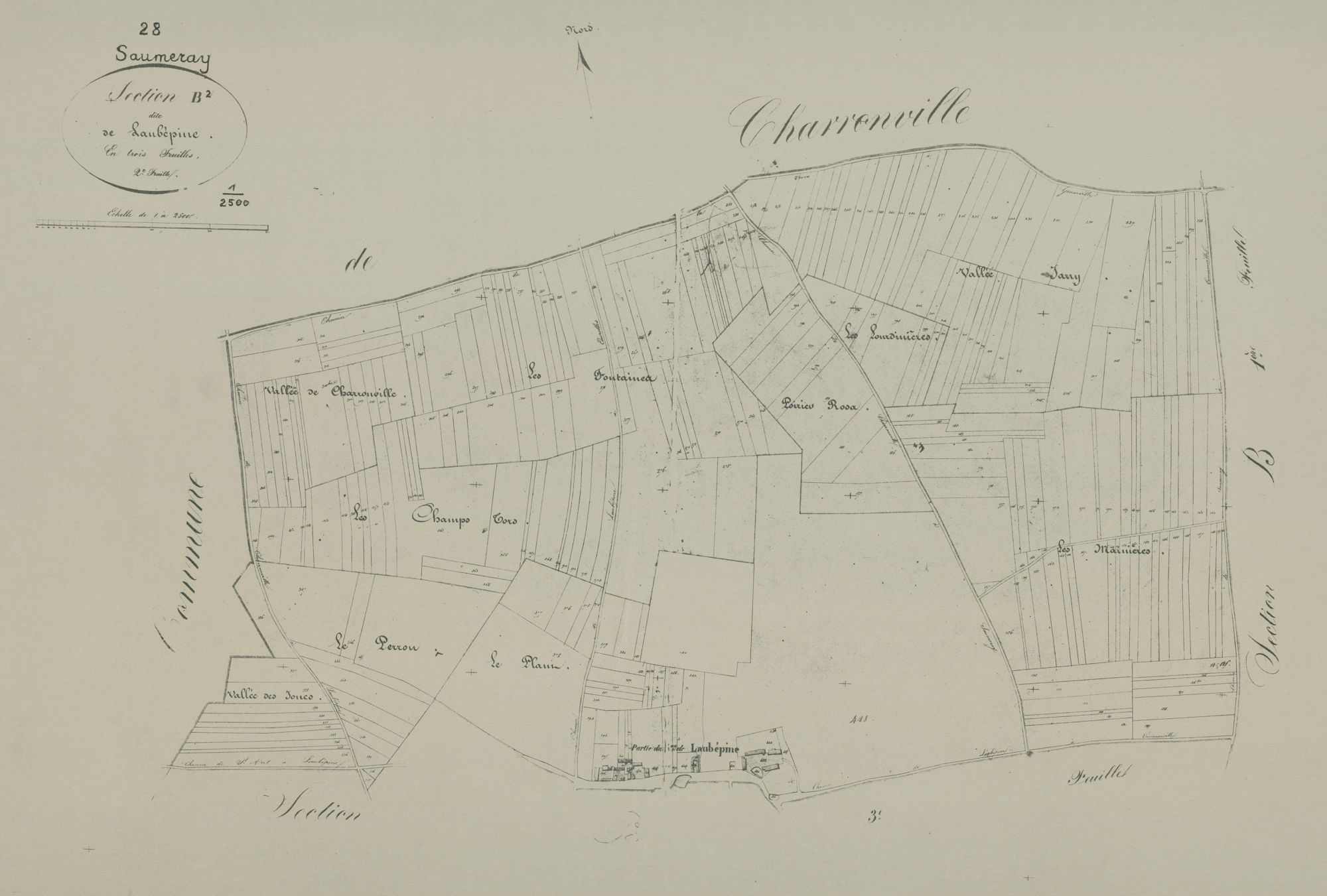 Section B, Laubépine, feuille 2.