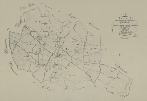 Tableau d'assemblage du plan parcellaire.
