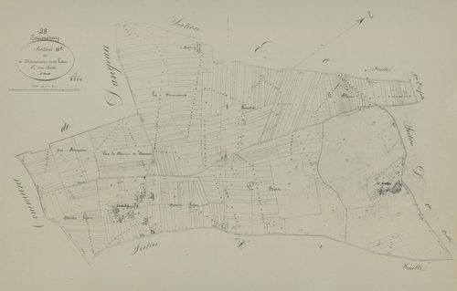 Section D, Montemain et Ludon, feuille 3.