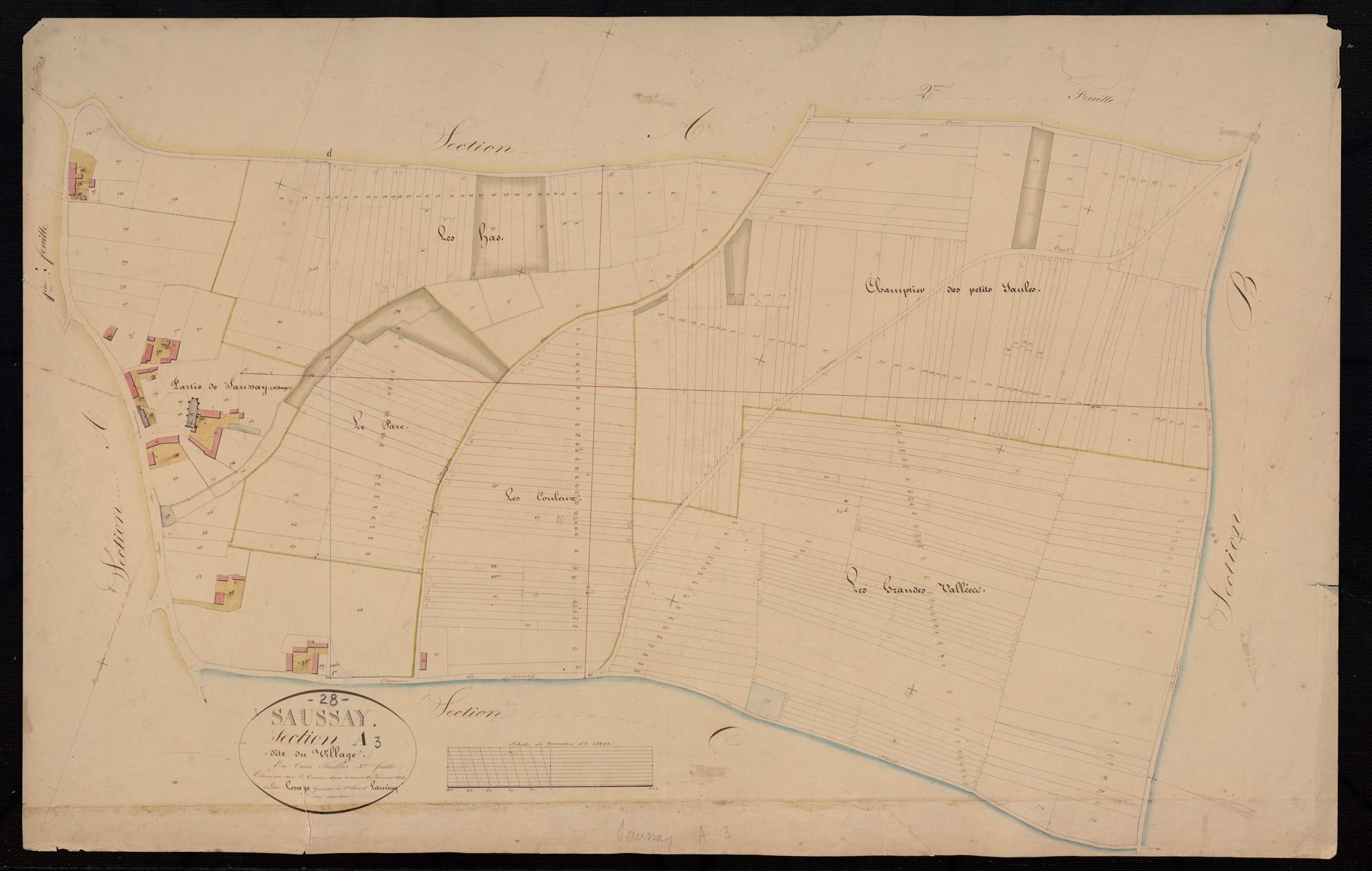 Section A, le Village, feuille 3.