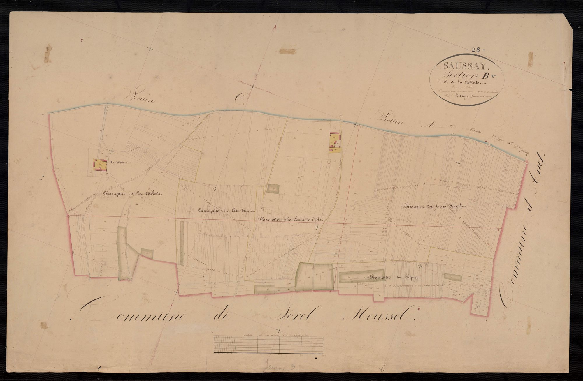 Section B, la Câblerie, en une feuille.