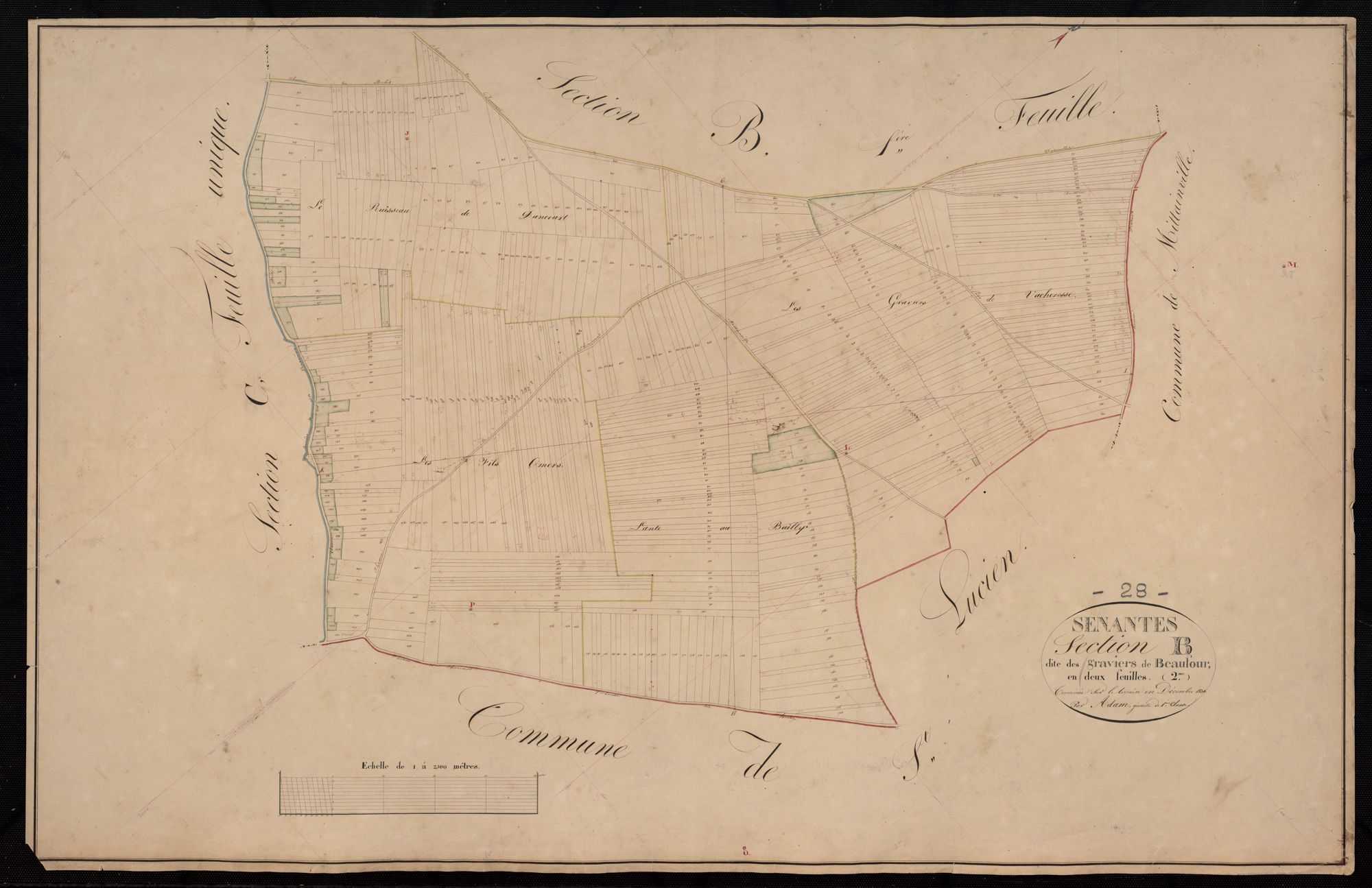 Section B, les Graviers et Beaufour, feuille 2.