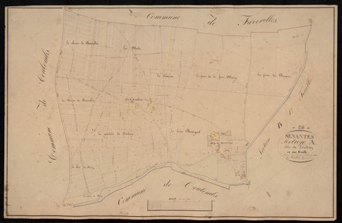 Section A, le Coudray, en une feuille / Terminée sur le terrain par Monsieur Letellier, Géomètre secondaire.