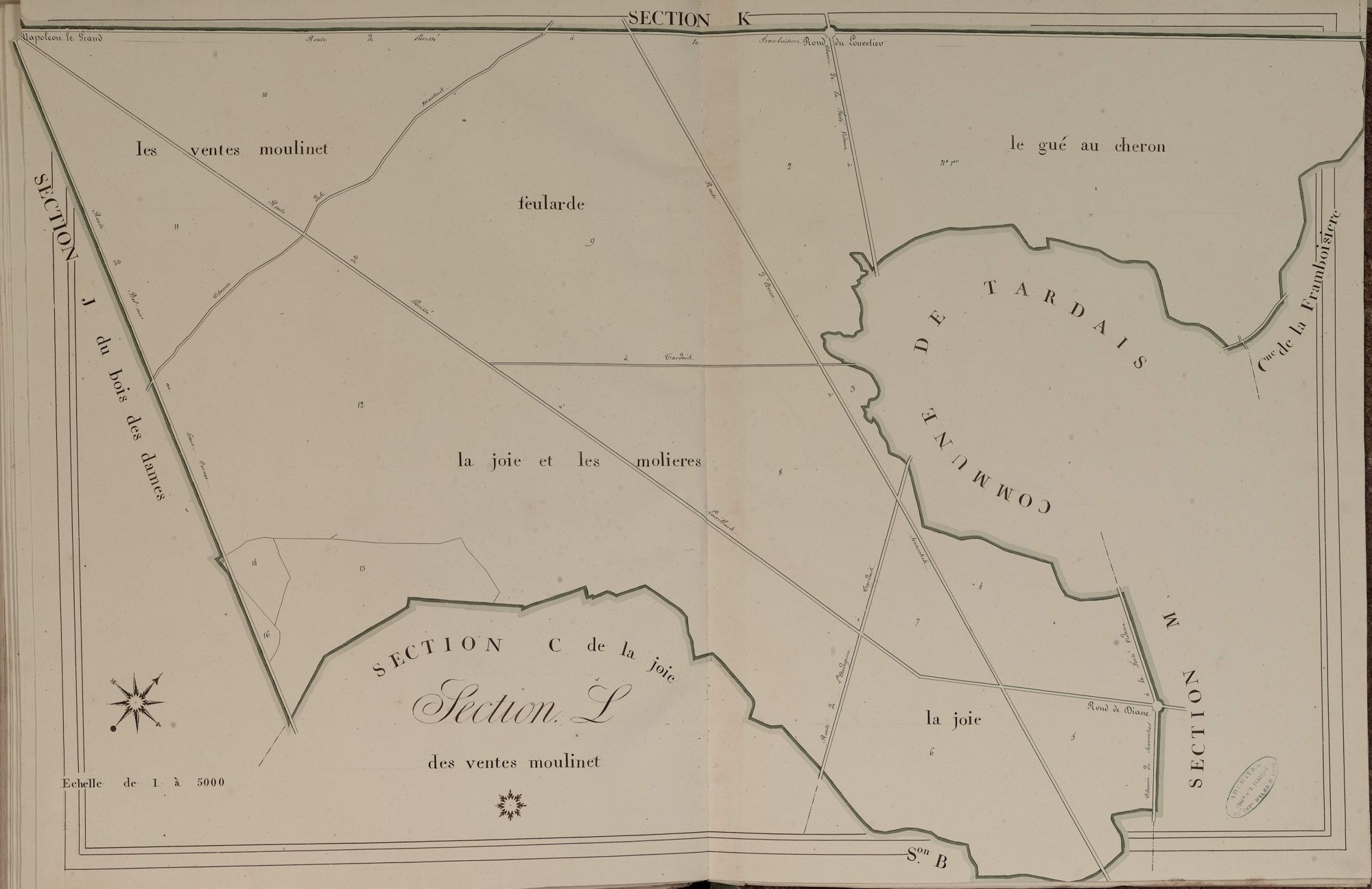 Section L, les Ventes Moilinet, en une feuille.