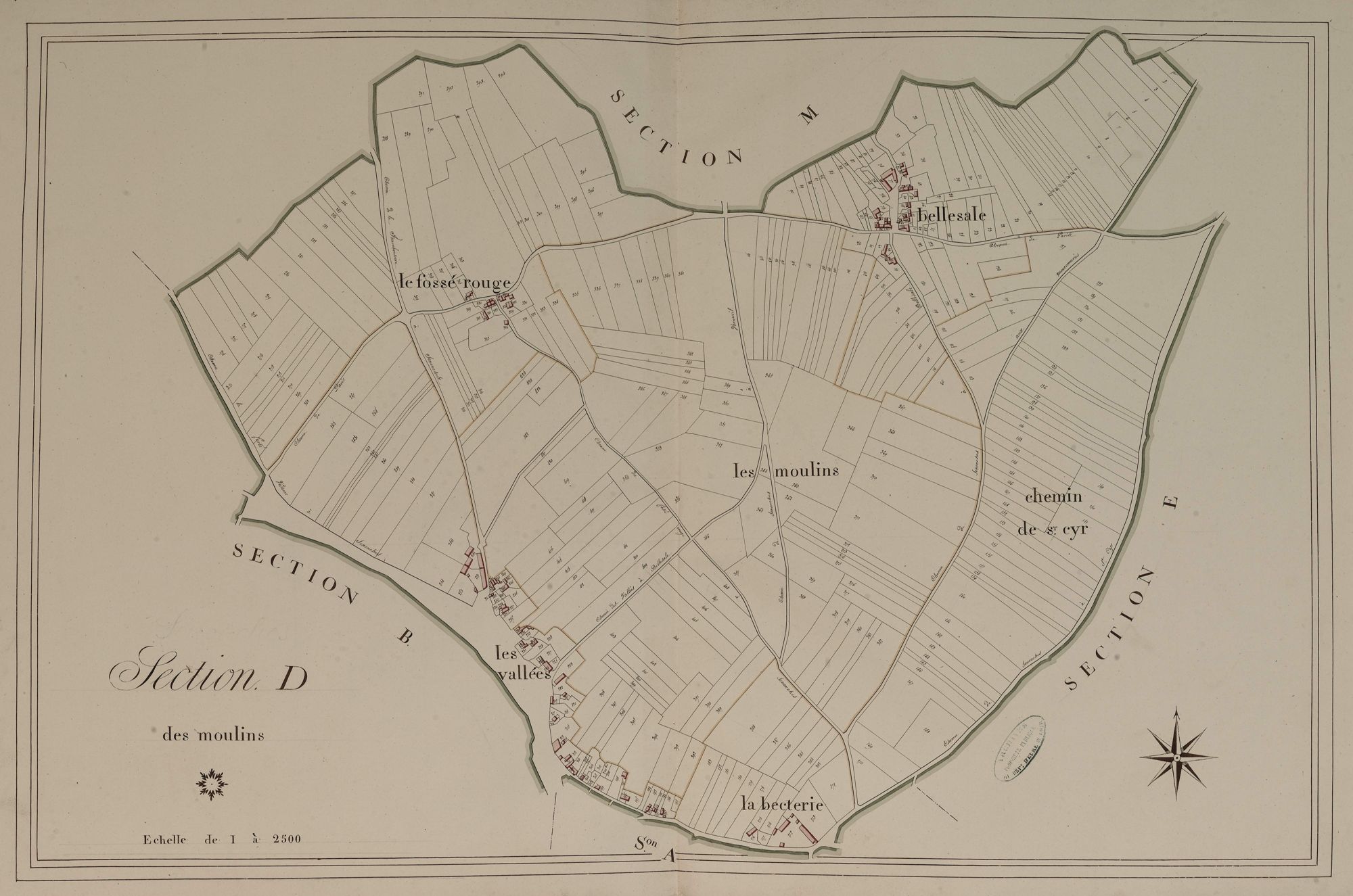 Section D, les Moulins, en une feuille.