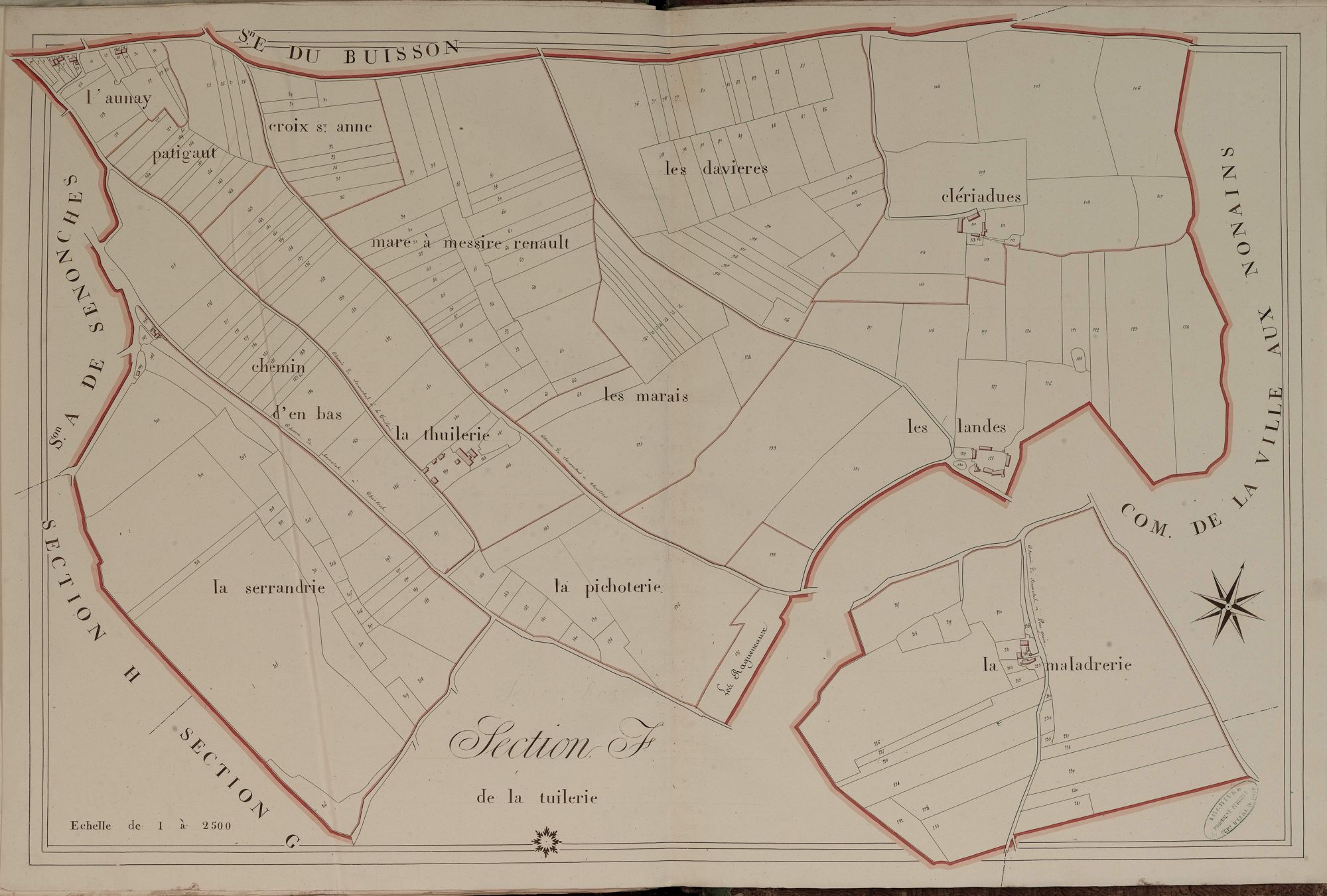 Section F, la Tuilerie, en une feuille.