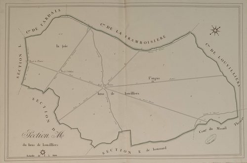 Section M, le Bras de Louvilliers, en une feuille.