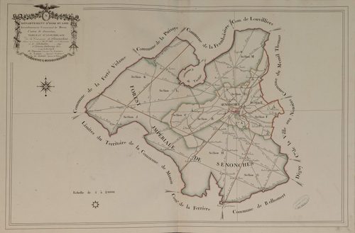 Tableau d'assemblage du plan parcellaire de la commune de Senonches, Canton de Senonches, Arrondissement de Dreux / Terminé sur le terrain le 30 septembre 1812 (...) par Monsieur Fessard, Géomètre du cadastre.