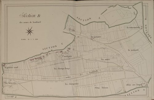 Section B, les Noues de Boussard, en une feuille.