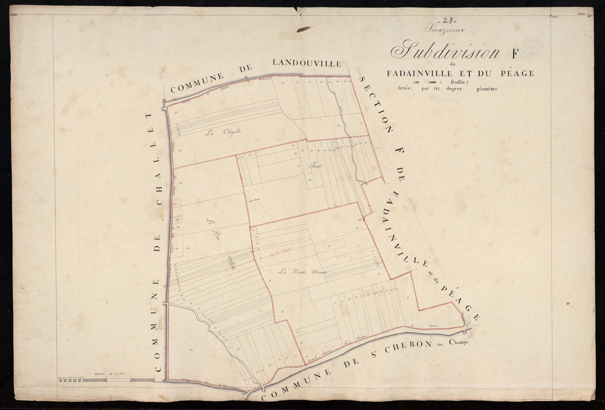 Section F, Fadainville et le Péage, feuille 1.