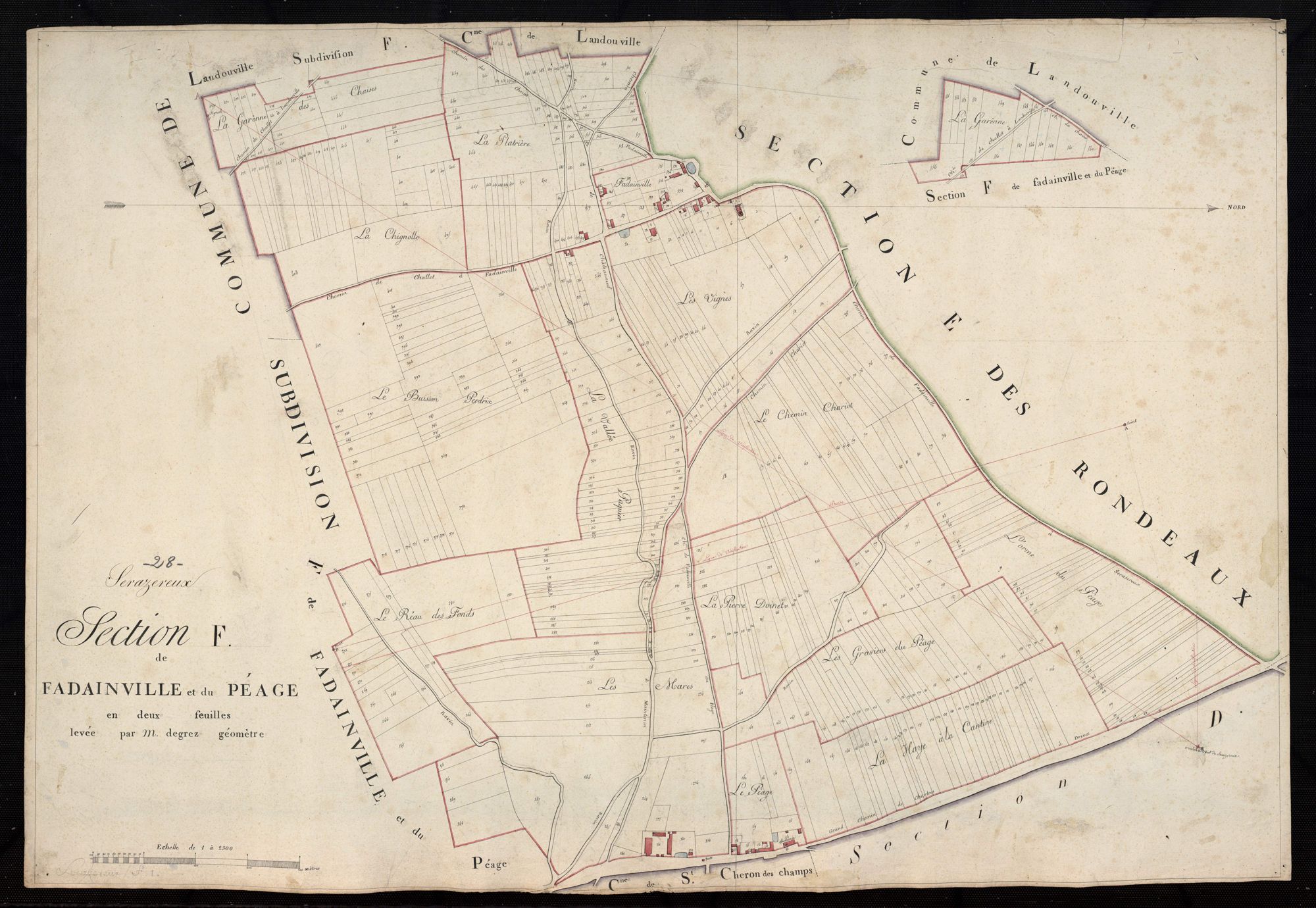 Section F, Fadainville et le Péage, feuille 2.