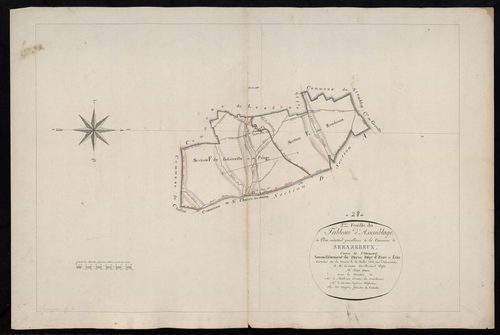 Tableau d'assemblage du plan cadastral parcellaire de la commune de Serazereux, Canton de Châteauneuf, Arrondissement de Dreux, feuille 2 / Terminé sur le terrain en 1819 (...) par Monsieur Degrez, Géomètre du cadastre.