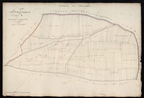 Section B, Châtillon et Borville, feuille 1.