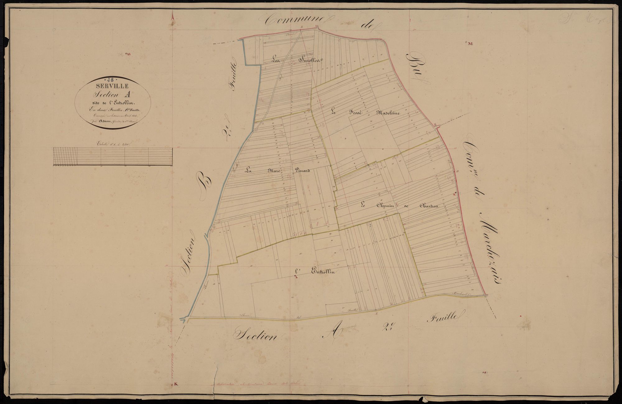 Section A, l'Eutrollin, feuille 1.