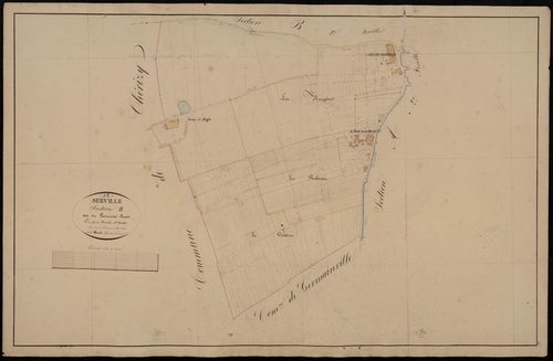 Section B, le Pommier Rond, feuille 1 / Terminée sur le terrain par Monsieur Favé, Géomètre secondaire.