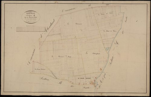 Section B, le Pommier Rond, feuille 2 / Terminée sur le terrain par Monsieur Favé, Géomètre secondaire.